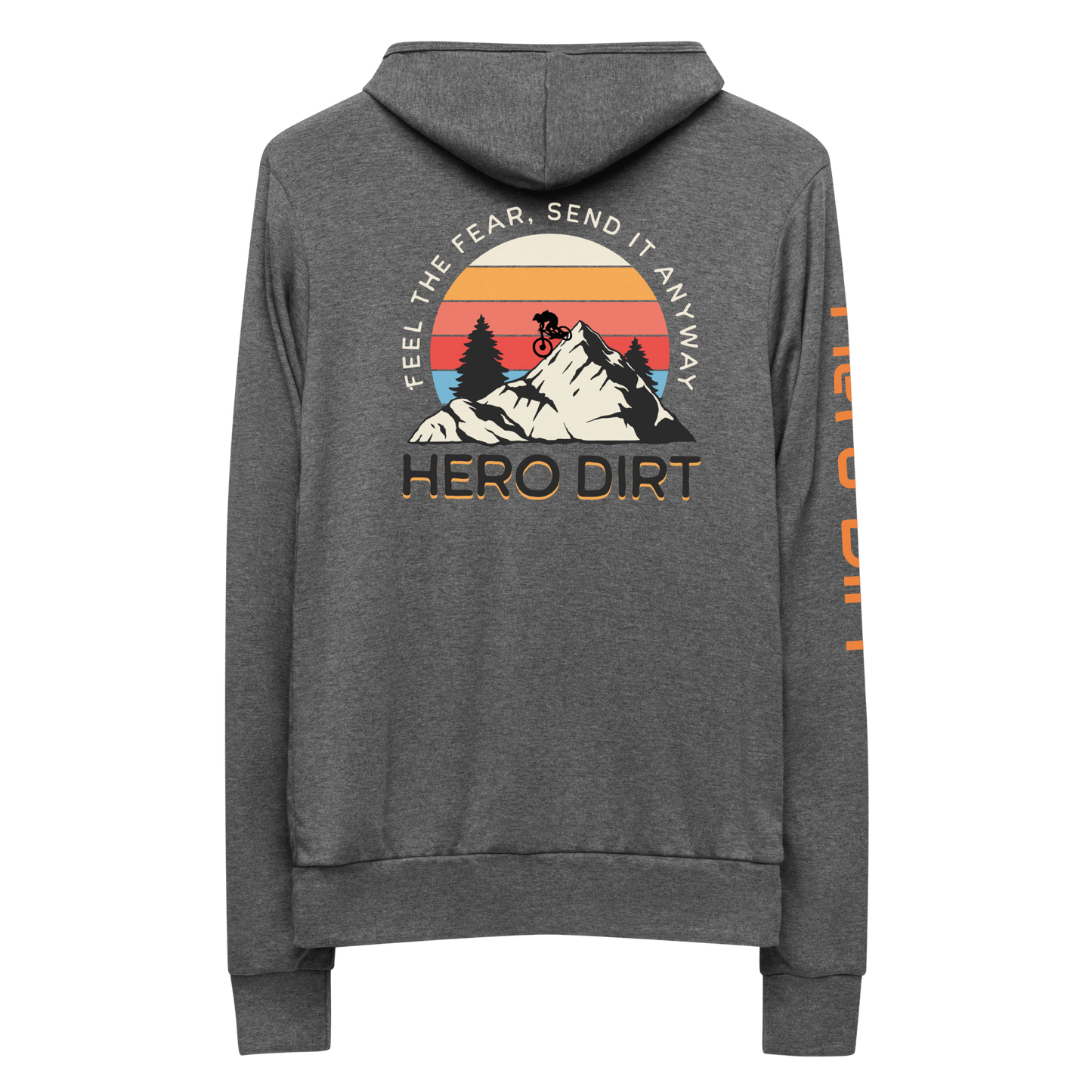 Lightweight Feel The Fear Send It Anyway Hoodie - Orange