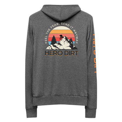 Lightweight Feel The Fear Send It Anyway Hoodie - Orange